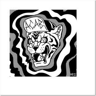 Trippy Tiger Posters and Art